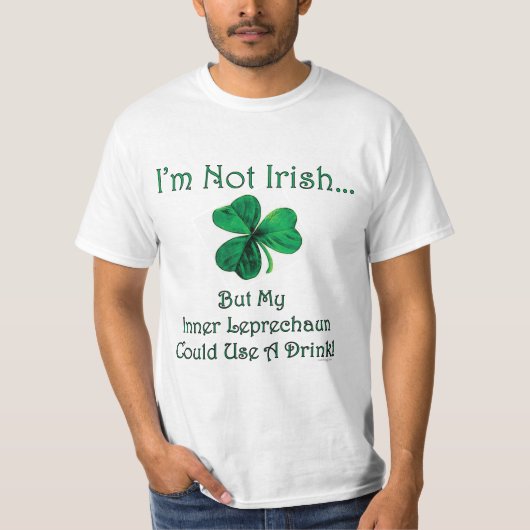 Binnen Leprechaun St. Patrick's Day T-Shirt (Voorkant)