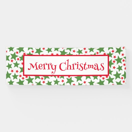 Binnen Openlucht Banner-Vrolijke Kerstmisbanner Spandoek (Horizontaal)