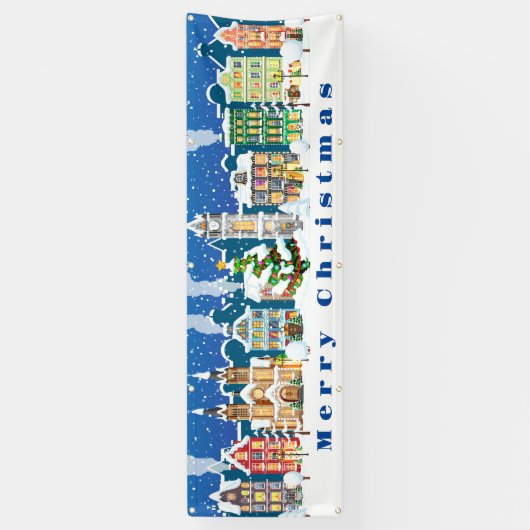 Binnen Openlucht Banner-Vrolijke Kerstmisbanner Spandoek (Verticaal)