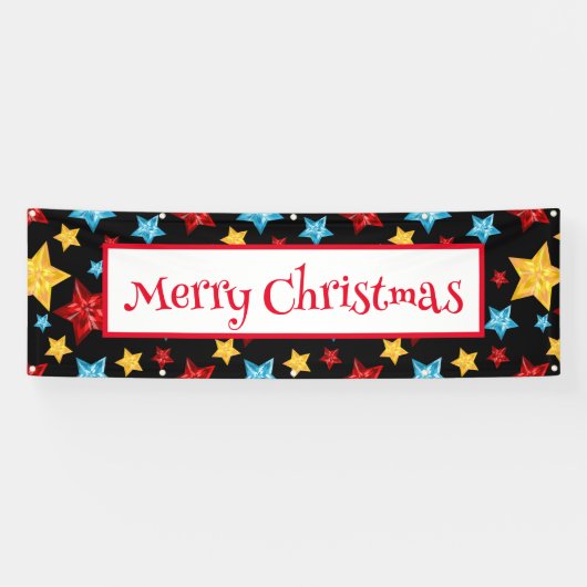 Binnen Openlucht Banner-Vrolijke Kerstmisbanner Spandoek (Horizontaal)
