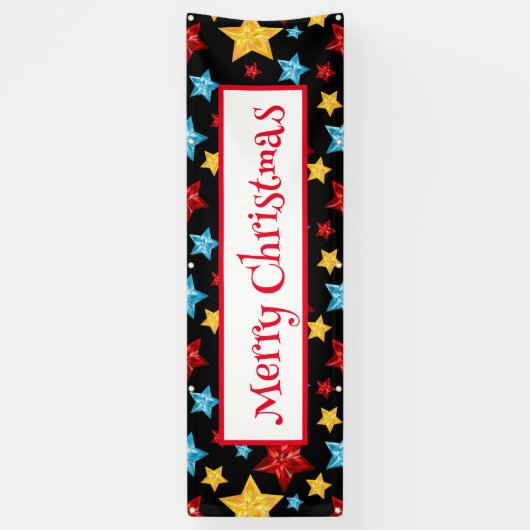 Binnen Openlucht Banner-Vrolijke Kerstmisbanner Spandoek (Verticaal)