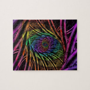 Binnen   Rainbow Fractal Art Legpuzzel