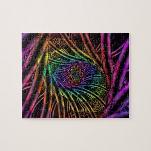 Binnen | Rainbow Fractal Art Legpuzzel (Horizontaal)