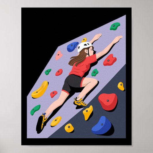 Binnen Rotsbeklimming Muur Kunst Poster (Voorkant)