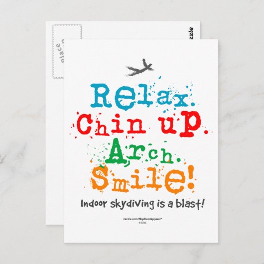 Binnen Skydiving is een Blast! Briefkaart (Voorkant / Achterkant)