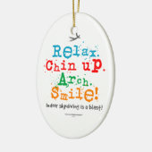 Binnen Skydiving is een Blast! Keramisch Ornament (Links)