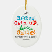 Binnen Skydiving is een Blast! Keramisch Ornament (Voorkant)