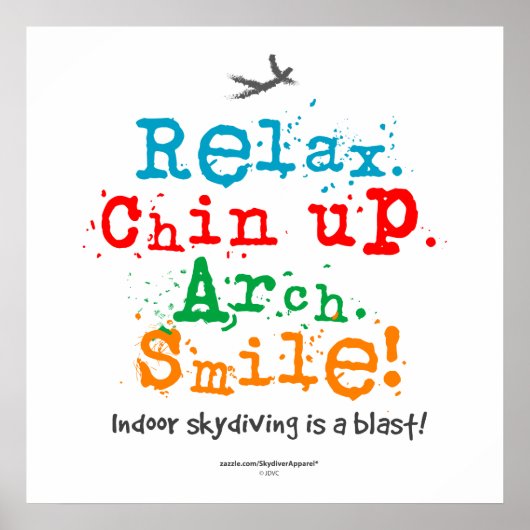 Binnen Skydiving is een Blast! Poster (Voorkant)