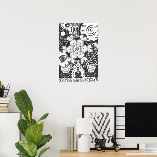 Binnen Stillness Poster (Thuiskantoor)