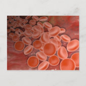 Binnen Uitzicht van de slagader met rode bloedcell Briefkaart (Voorkant)