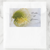 Binnen van een witte cactus in bloei rechthoekige sticker (Tas)