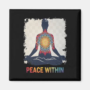 Binnen Vrede Mandala Yoga Meditatie Ontwerp Magneet