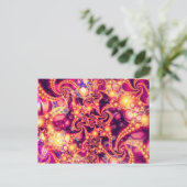 Binnen-(warm) - Psychedelic Fractal Abstract Briefkaart (Staand voorkant)