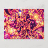 Binnen-(warm) - Psychedelic Fractal Abstract Briefkaart (Voorkant)