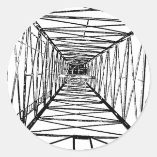 Binnenboorplatform schets ronde sticker