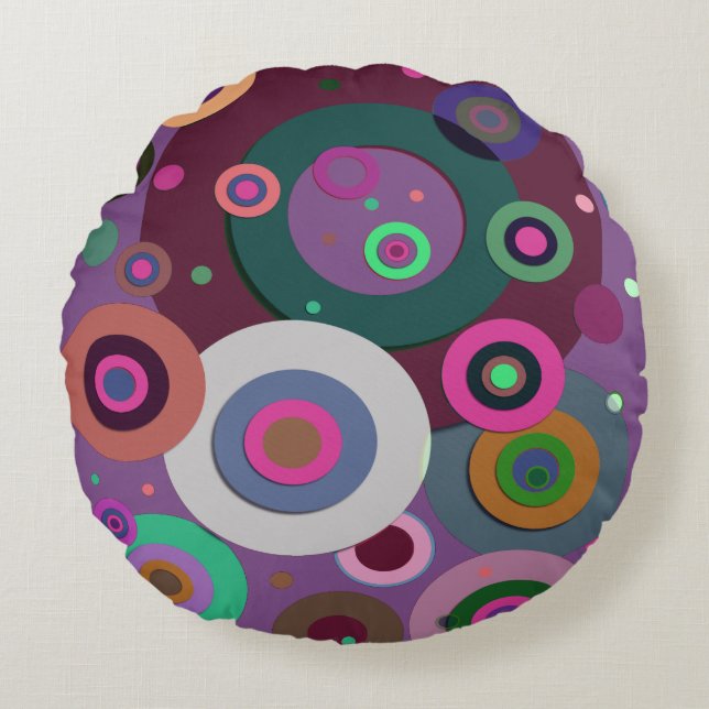 Binnencirkels #12 rond kussen (Voorkant)