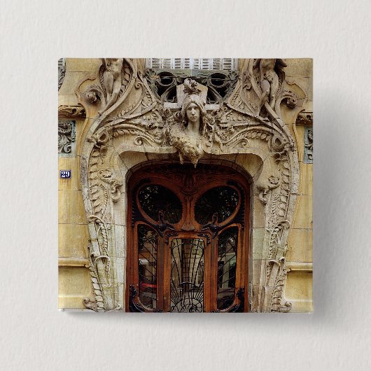 Binnendeur van de appartementen vierkante button 5,1 cm (Voorkant)