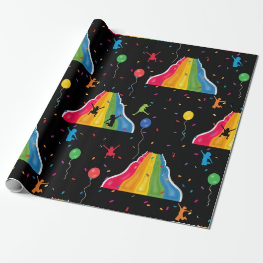 Binnenglijbaan Park Kids Speeltuin Cadeaupapier (Uitgerold)