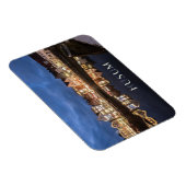 Binnenhaven 's nachts, Husum, Duitsland Magneet (Rechterzijde)