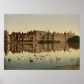 Binnenhof across the Hofvijver, The Hague Poster (Voorkant)
