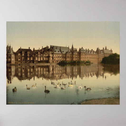 Binnenhof across the Hofvijver, The Hague Poster (Voorkant)
