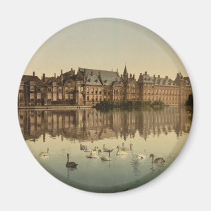 Binnenhof over de Hofvijver, Den Haag Magneet