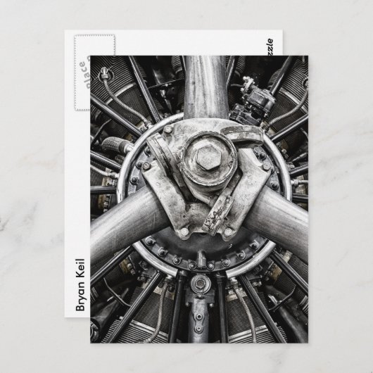 Binnenin een schroef briefkaart (Voorkant / Achterkant)