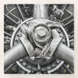 Binnenin een schroef glazen onderzetter