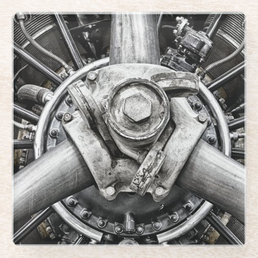 Binnenin een schroef glazen onderzetter (Voorkant)