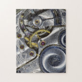 Binnenin een zakhorloge puzzel legpuzzel (Verticaal)