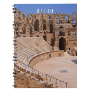 Binnenin El Jem Amphitheater Tunesië Foto Notitieboek