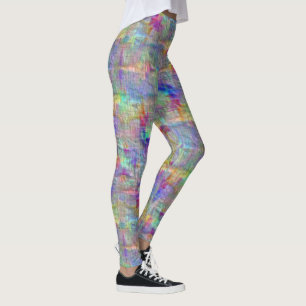 Binnenin gekleurde vlekken onder rechte dunne lijn leggings