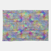 Binnenin gekleurde vlekken onder rechte dunne lijn theedoek (Horizontaal)