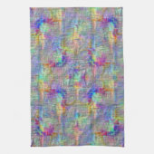 Binnenin gekleurde vlekken onder rechte dunne lijn theedoek (Verticaal)