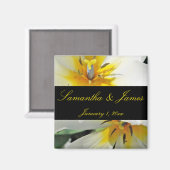 Binnenin White Lilies Personal Wedding Magneet (Voorkant / Achterkant)