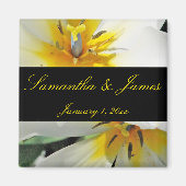 Binnenin White Lilies Personal Wedding Magneet (Voorkant)