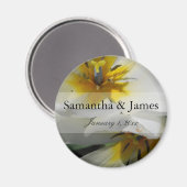 Binnenin White Lilies Personal Wedding Magneet (Voorkant / Achterkant)