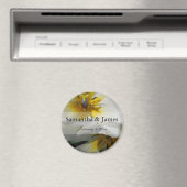 Binnenin White Lilies Personal Wedding Magneet (Insitu (Vaatwasser))