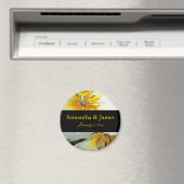 Binnenin White Lilies Personal Wedding Magneet (Insitu (Vaatwasser))