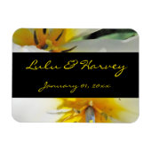 Binnenin White Lilies Personal Wedding Magneet (Horizontaal)