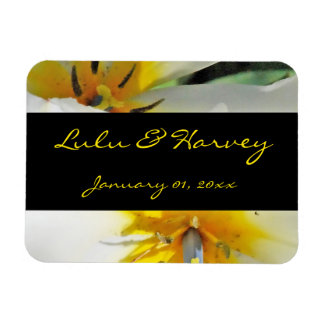 Binnenin White Lilies Personal Wedding Magneet