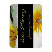 Binnenin White Lilies Personal Wedding Magneet (Verticaal)