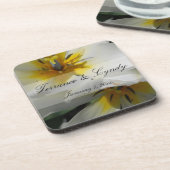 Binnenin White Lilies Personal Wedding Onderzetter (Linkerzijde)