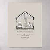 Binnenkamer, Gebed, Mattheüs 6, Privé gebedsruimte Poster (Voorkant)