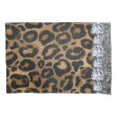 Binnenkant Glitter Chic Gold Home Roos Leopard Kussensloop (Voorkant)
