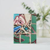 Binnenkant op zoek naar mozaïekgraffiti briefkaart (Staand voorkant)