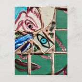 Binnenkant op zoek naar mozaïekgraffiti briefkaart (Voorkant)