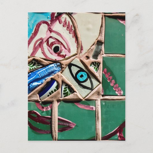 Binnenkant op zoek naar mozaïekgraffiti briefkaart (Voorkant)