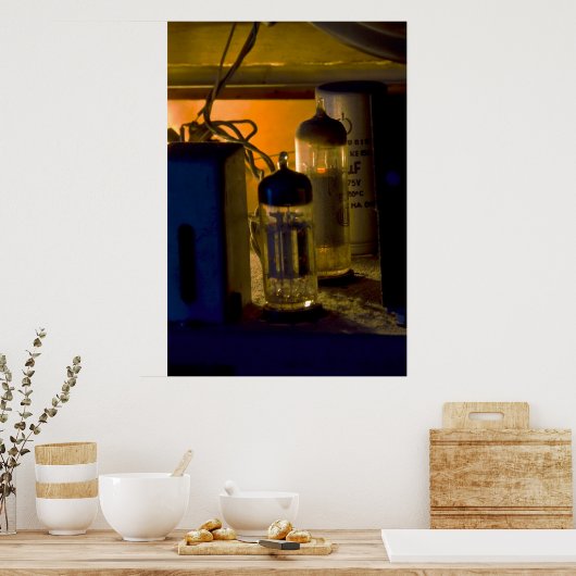 binnenkant oude radio poster (Keuken)