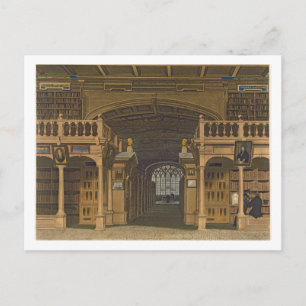 Binnenkant van de bibliotheek van Bodleian, afbeel Briefkaart